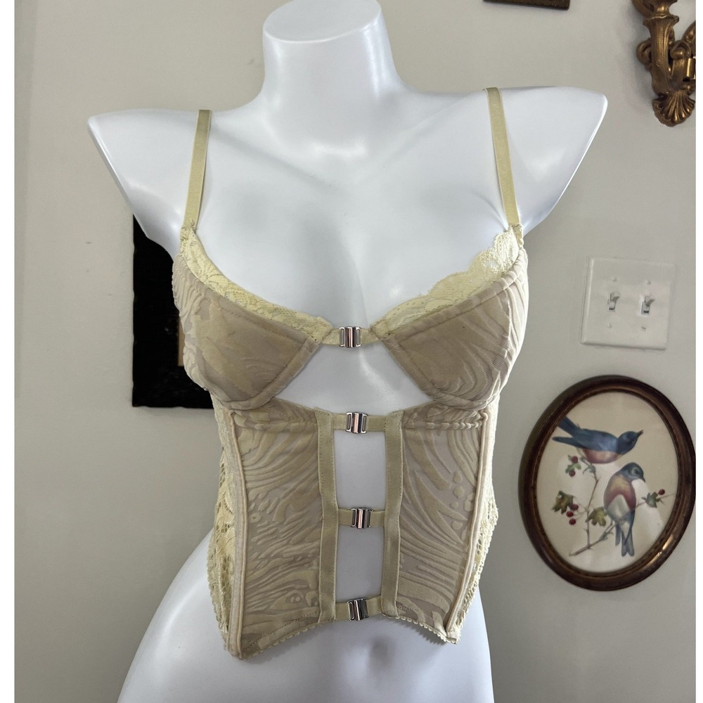I.AM.GIA Champagne Gold Corset Top Size Small